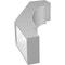 Ekena Millwork 5 1/2-in. W x 14-in. D x 26-in. H Merced Architectural Grade PVC Knee Brace BRCP055X14X26MRC - alternate 3